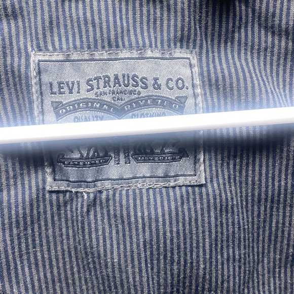 Levi's military jacket Wonens sz S Hidden Hood Adjustable 34” long - Picture 6 of 8